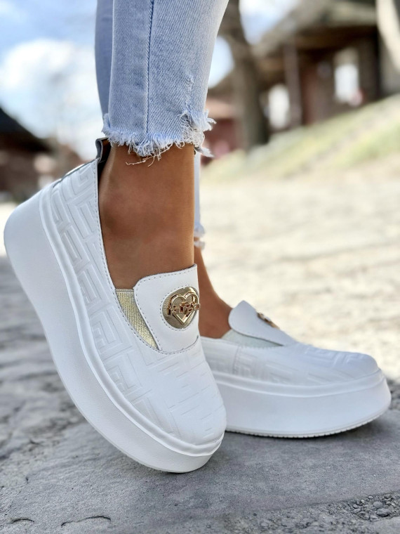 Mokasyny damskie ze skóry naturalnej