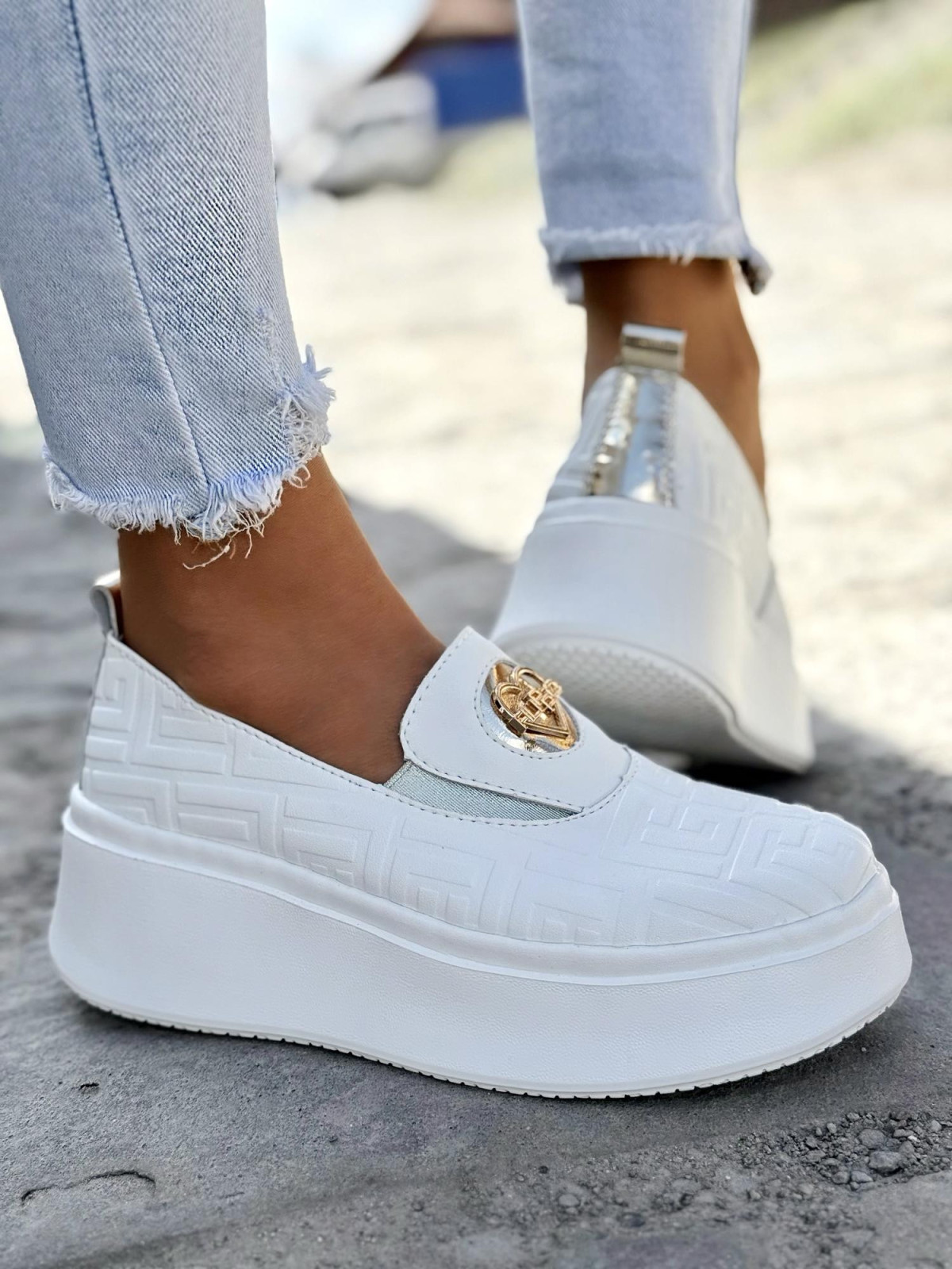 Mokasyny damskie ze skóry naturalnej