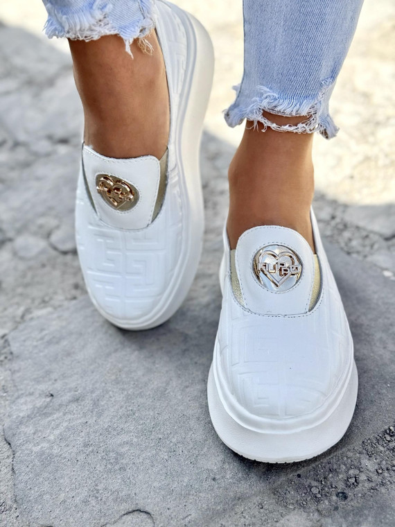 Mokasyny damskie ze skóry naturalnej