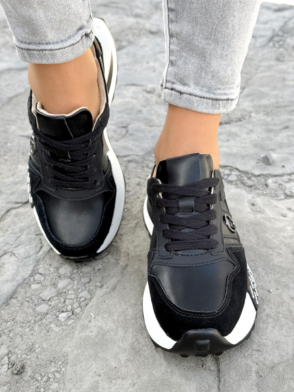 Sneakersy damskie ze skóry naturalnej