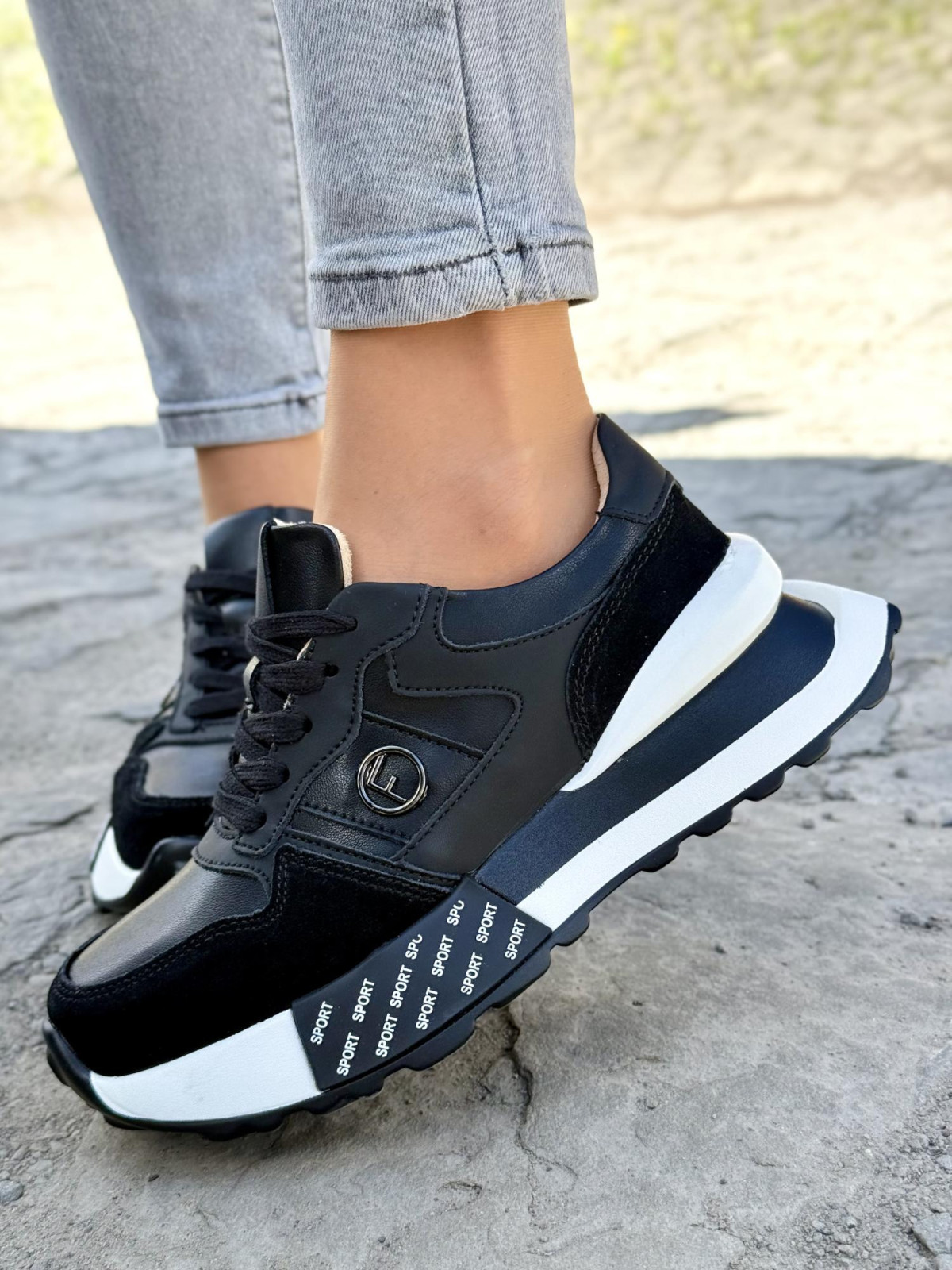 Sneakersy damskie ze skóry naturalnej