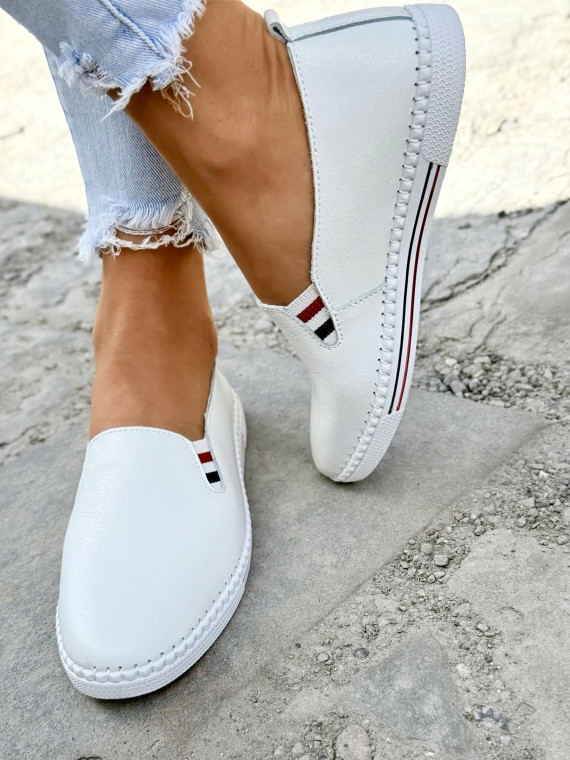 Mokasyny damskie ze skóry naturalnej