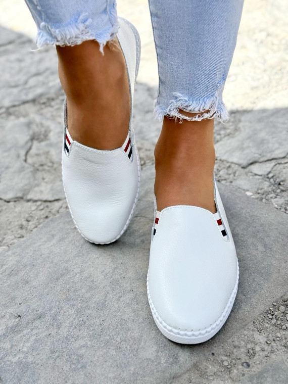 Mokasyny damskie ze skóry naturalnej