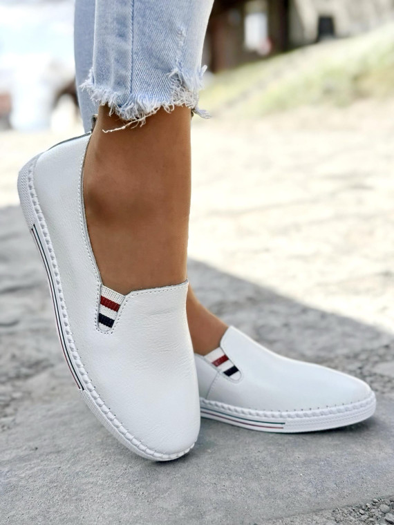 Mokasyny damskie ze skóry naturalnej