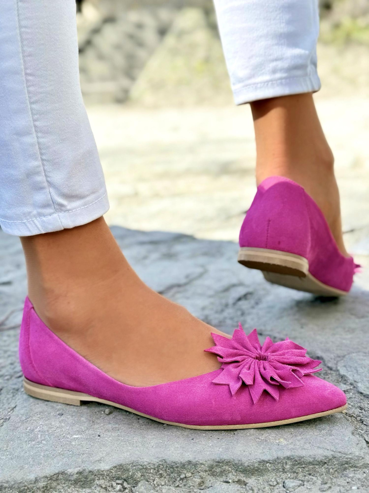 Baleriny ze skóry naturalnej OLEKSY Polskiej produkcji