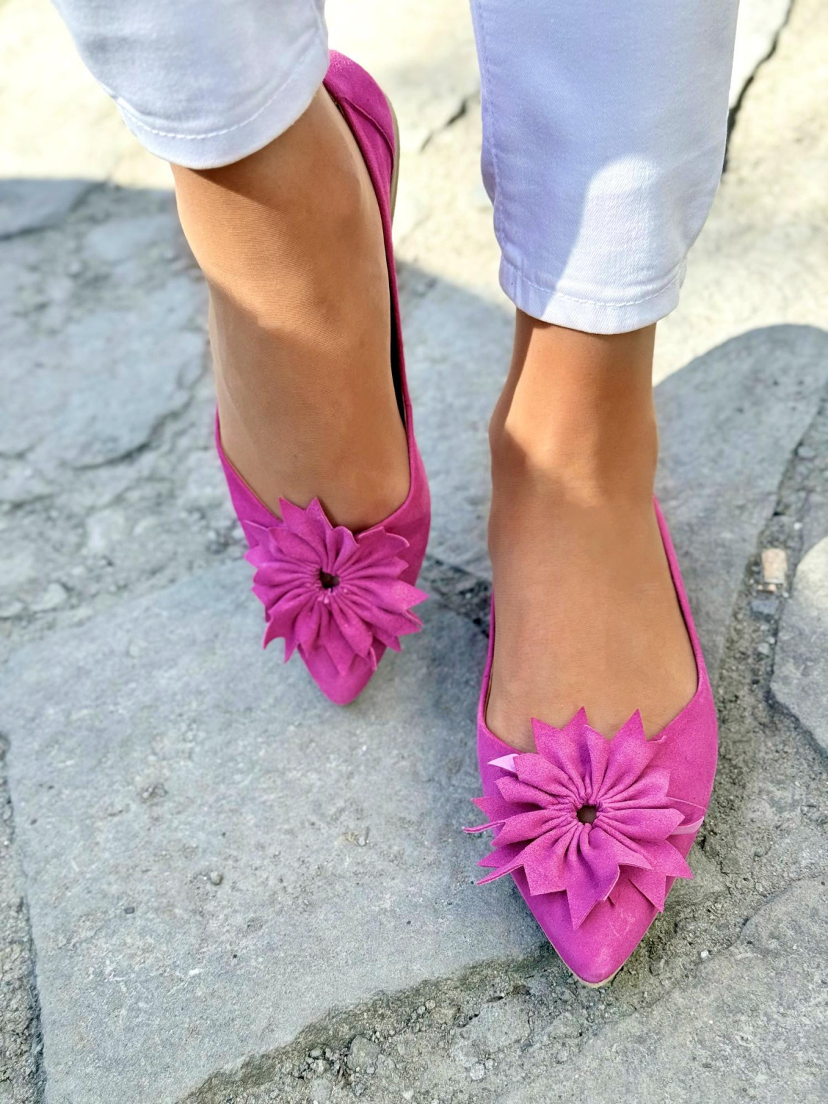 Baleriny ze skóry naturalnej OLEKSY Polskiej produkcji