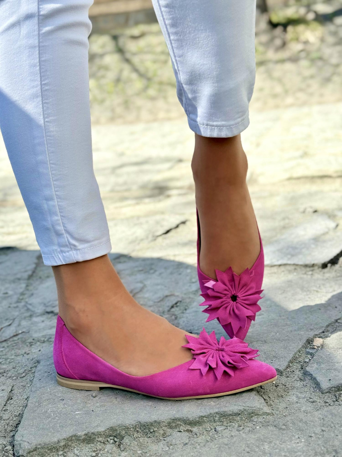 Baleriny ze skóry naturalnej OLEKSY Polskiej produkcji