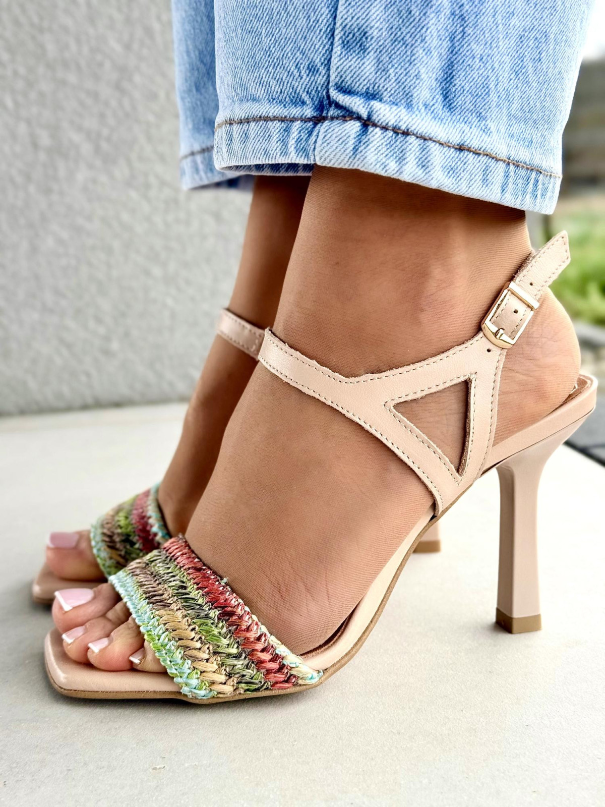 Sandałki damskie OLEKSY ze skóry naturalnej Polskiej produkcji