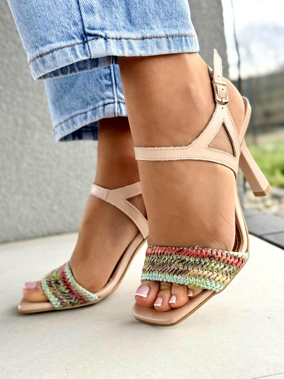 Sandałki damskie OLEKSY ze skóry naturalnej Polskiej produkcji