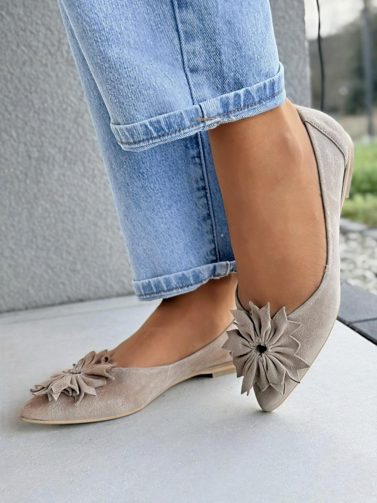 Balerinki ze skóry naturalnej OLEKSY Polskiej produkcji