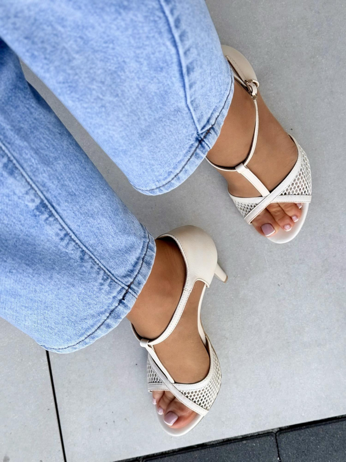 Sandałki damskie OLEKSY ze skóry naturalnej Polskiej produkcji