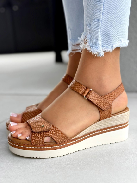 Sandałki damskie OLEKSY ze skóry naturalnej Polskiej produkcji