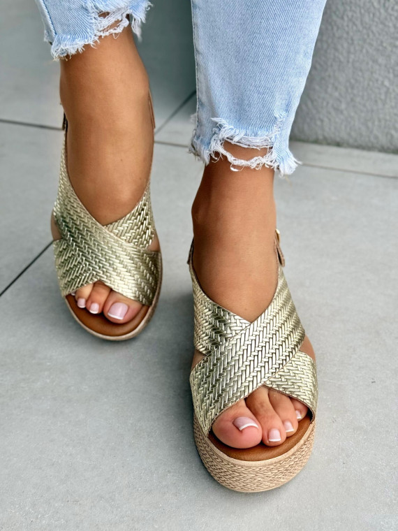 Sandałki damskie OLEKSY ze skóry naturalnej Polskiej produkcji