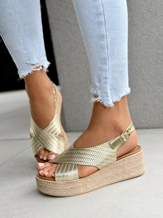 Sandałki damskie OLEKSY ze skóry naturalnej Polskiej produkcji