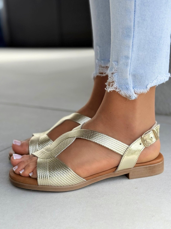 Sandałki damskie OLEKSY ze skóry naturalnej Polskiej produkcji