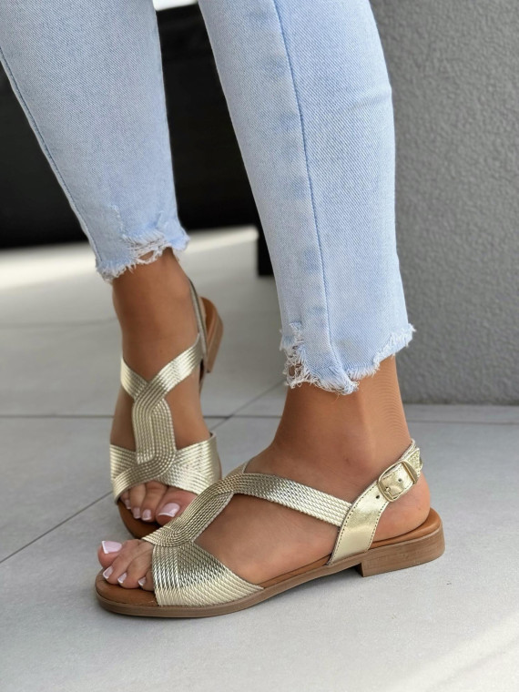 Sandałki damskie OLEKSY ze skóry naturalnej Polskiej produkcji