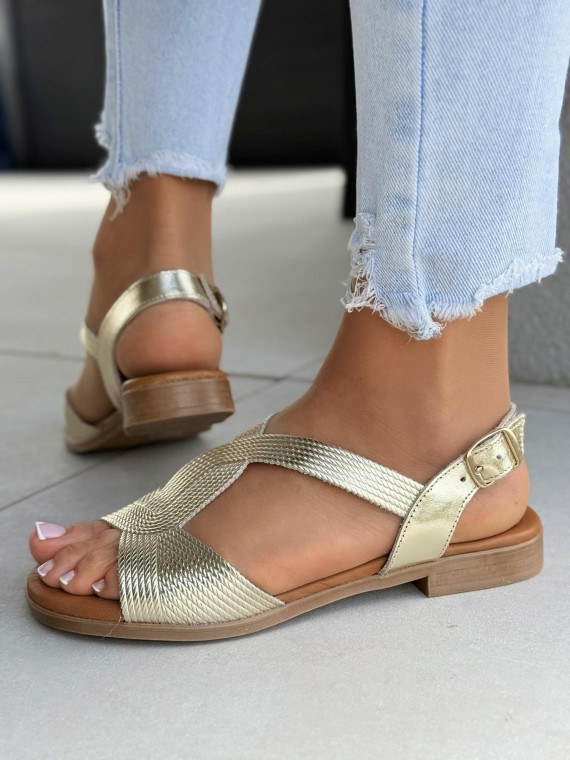 Sandałki damskie OLEKSY ze skóry naturalnej Polskiej produkcji