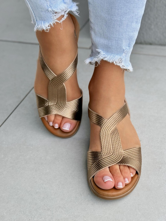 Sandałki damskie OLEKSY ze skóry naturalnej Polskiej produkcji