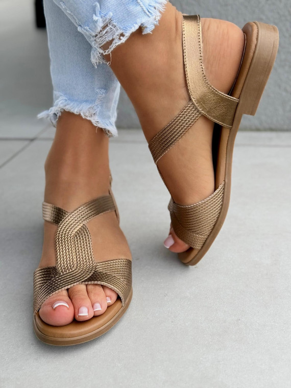 Sandałki damskie OLEKSY ze skóry naturalnej Polskiej produkcji