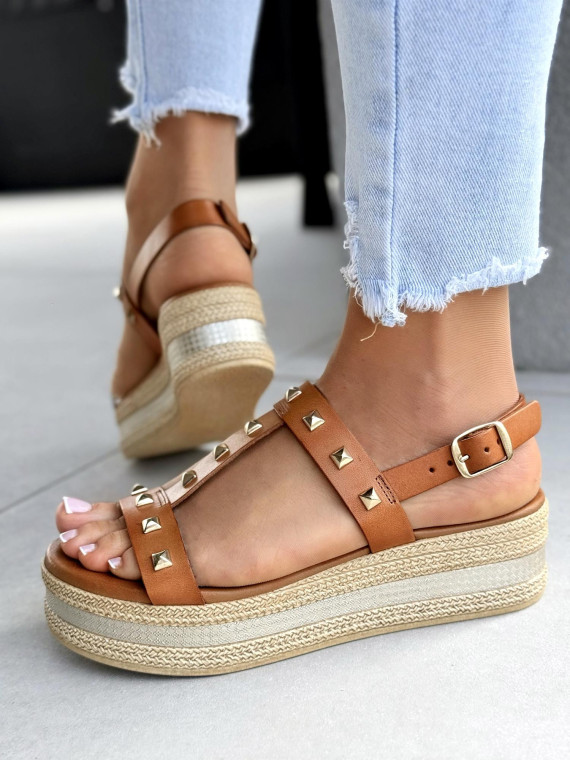 Sandałki damskie OLEKSY ze skóry naturalnej Polskiej produkcji