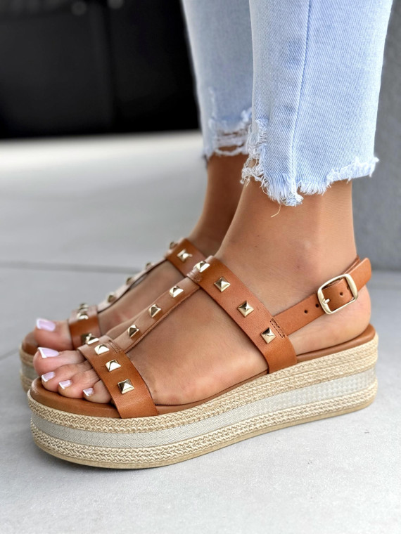 Sandałki damskie OLEKSY ze skóry naturalnej Polskiej produkcji