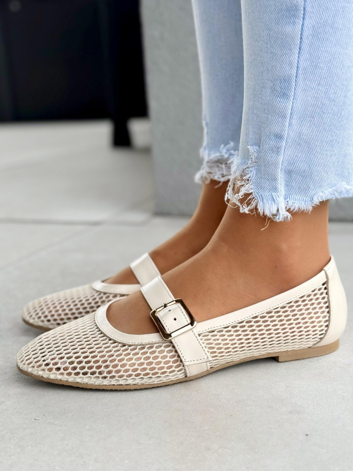 Baleriny OLEKSY ze skóry naturalnej Polskiej produkcji