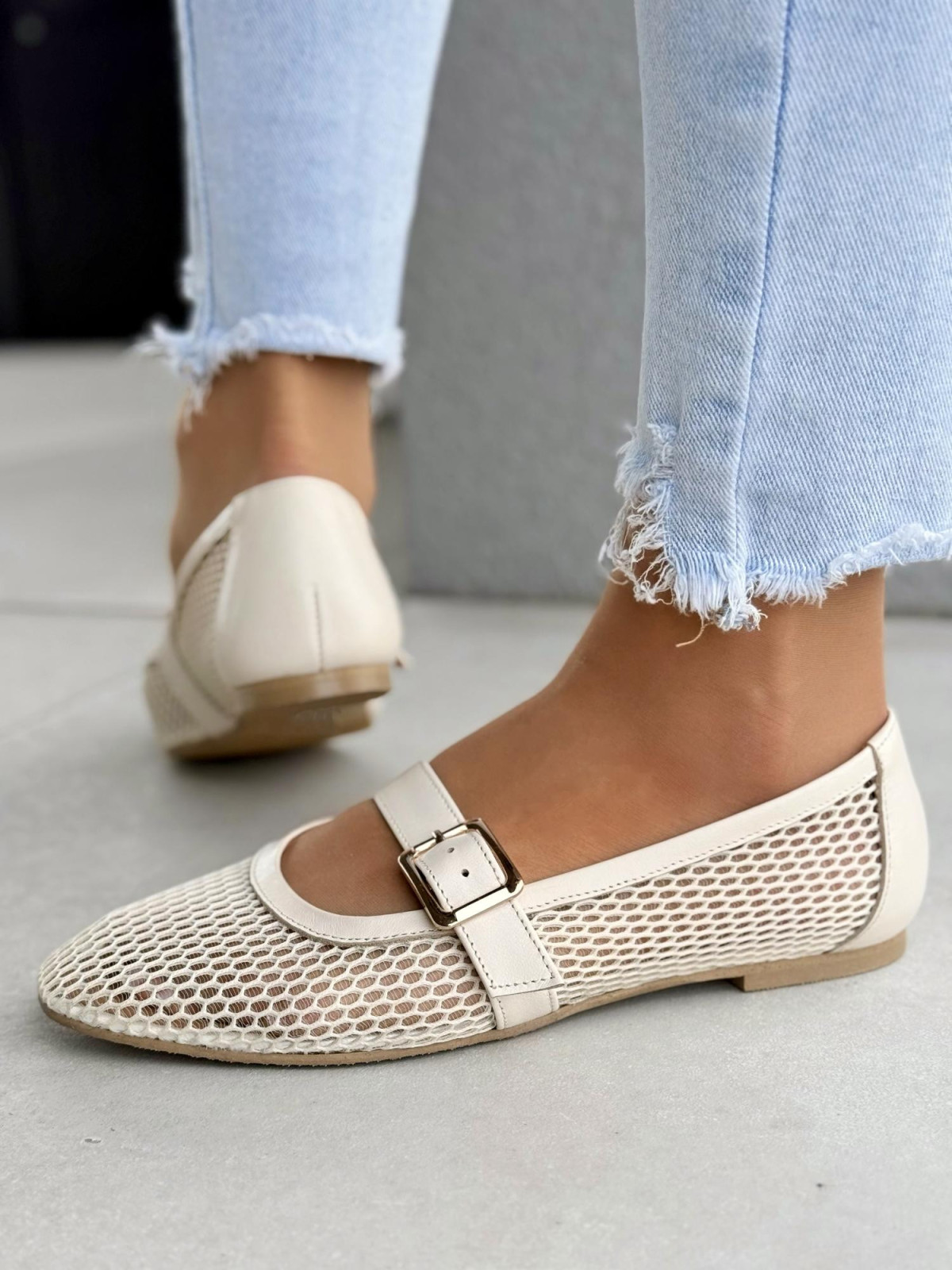 Baleriny OLEKSY ze skóry naturalnej Polskiej produkcji