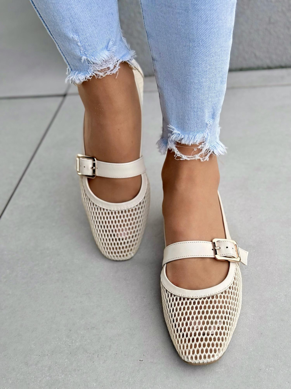 Baleriny OLEKSY ze skóry naturalnej Polskiej produkcji