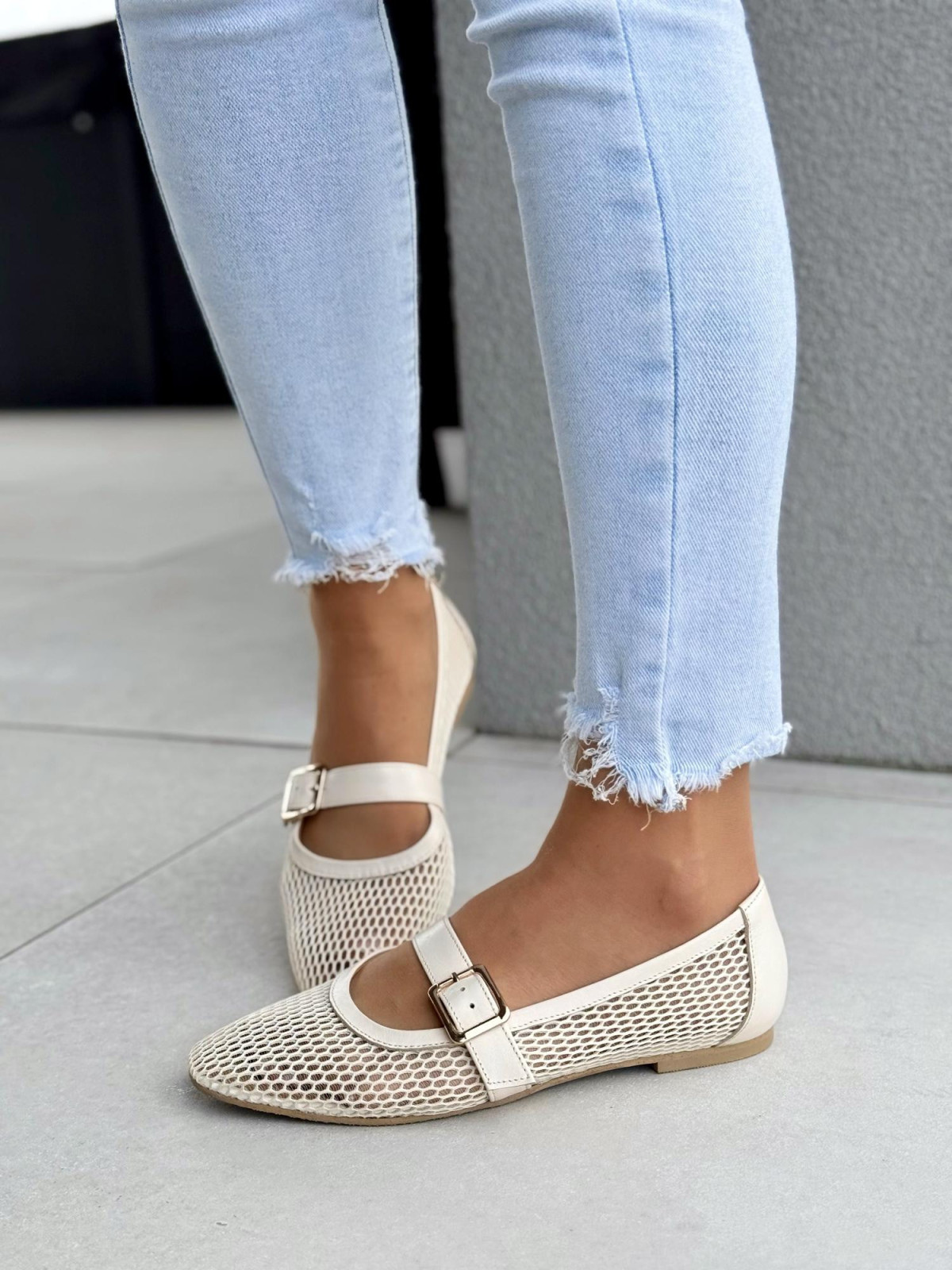 Baleriny OLEKSY ze skóry naturalnej Polskiej produkcji