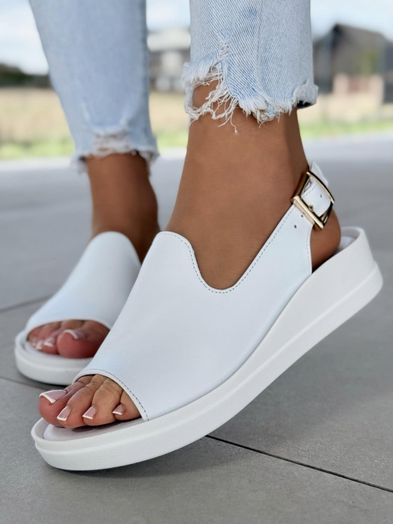 Sandałki damskie OLEKSY ze skóry naturalnej Polskiej produkcji