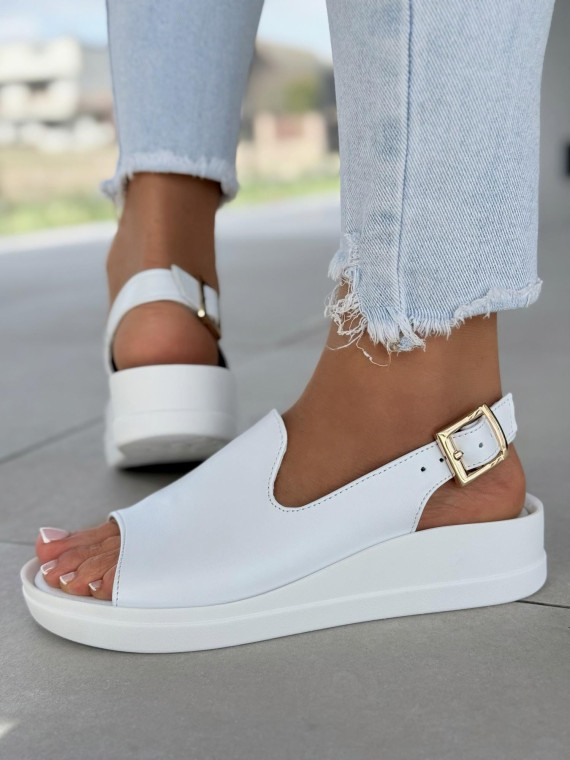 Sandałki damskie OLEKSY ze skóry naturalnej Polskiej produkcji