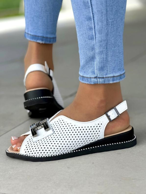 Sandały damskie ze skóry naturalnej