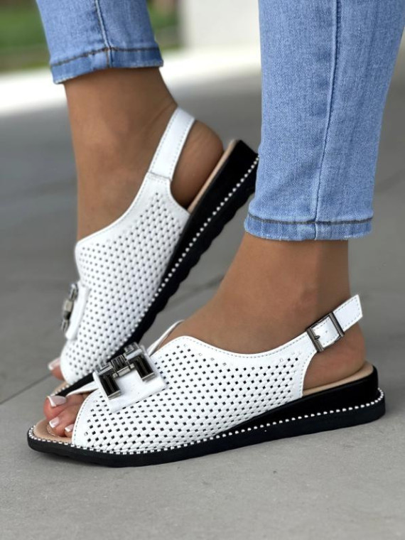 Sandały damskie ze skóry naturalnej