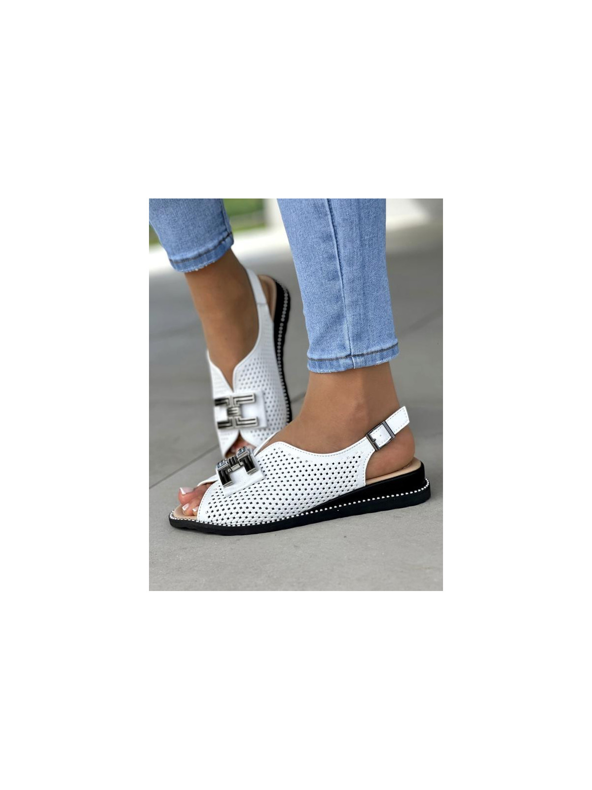 Sandały damskie ze skóry naturalnej