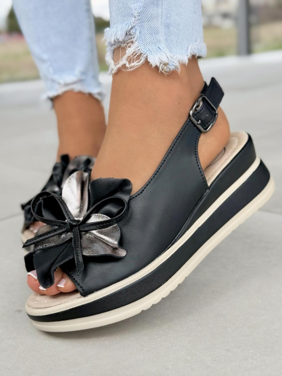 Sandałki damskie ze skóry naturalnej