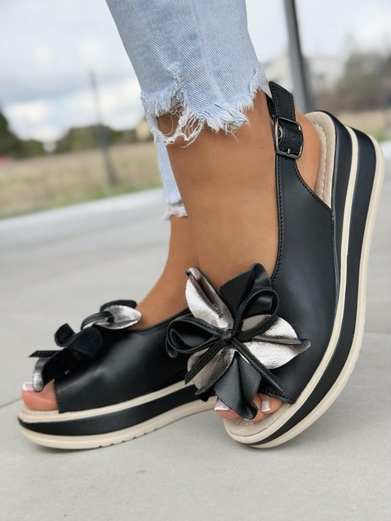 Sandałki damskie ze skóry naturalnej