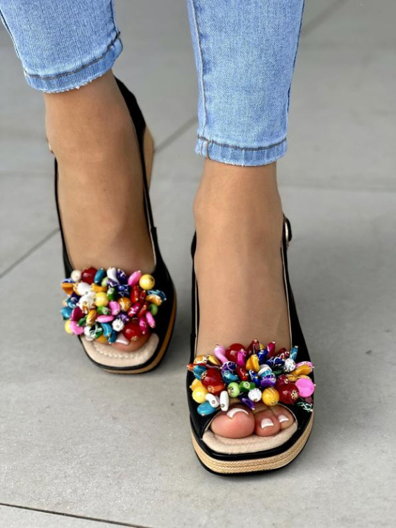 Sandały damskie ze skóry naturalnej