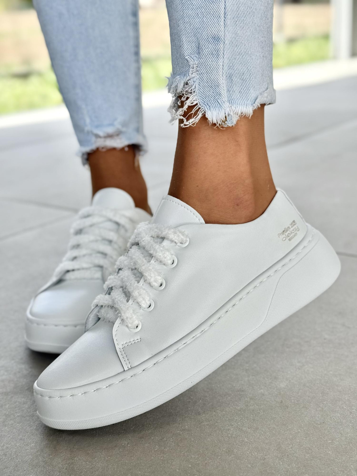 Sneakersy damskie OLEKSY ze skóry naturalnej Polskiej produkcji