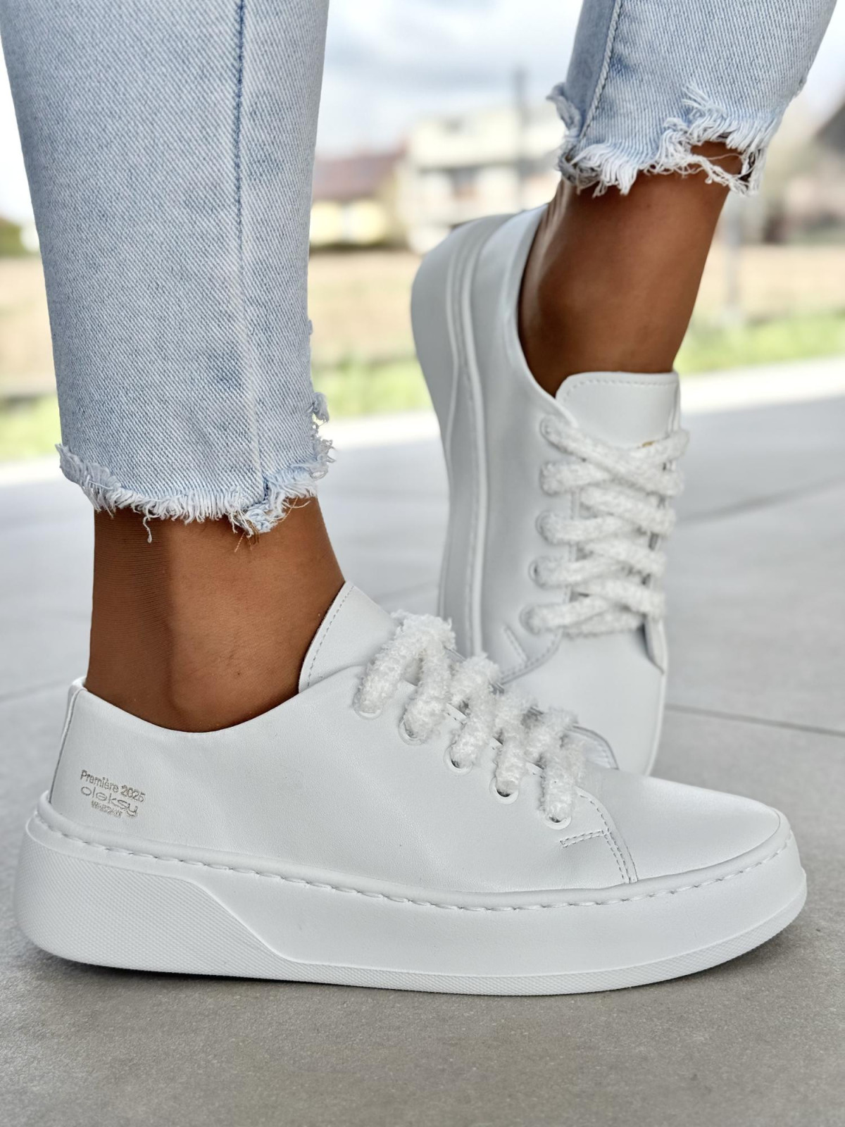 Sneakersy damskie OLEKSY ze skóry naturalnej Polskiej produkcji