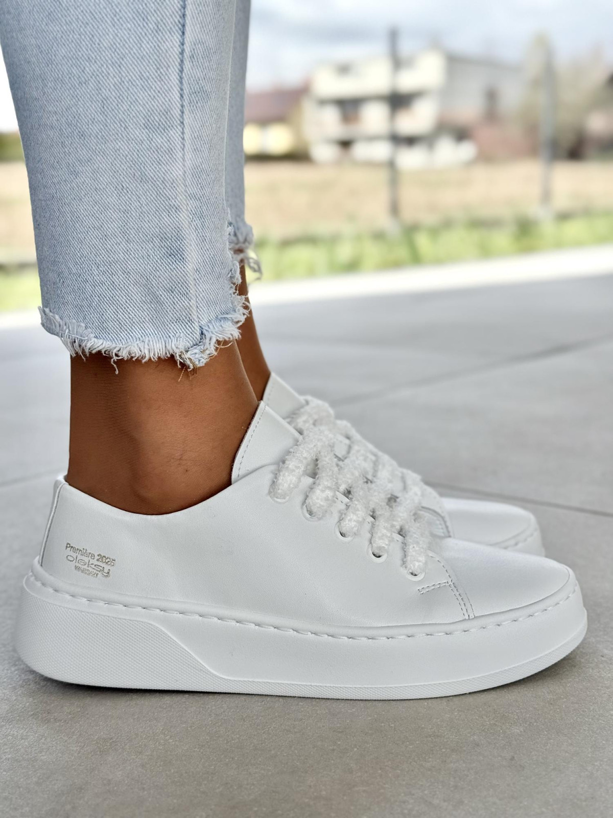 Sneakersy damskie OLEKSY ze skóry naturalnej Polskiej produkcji