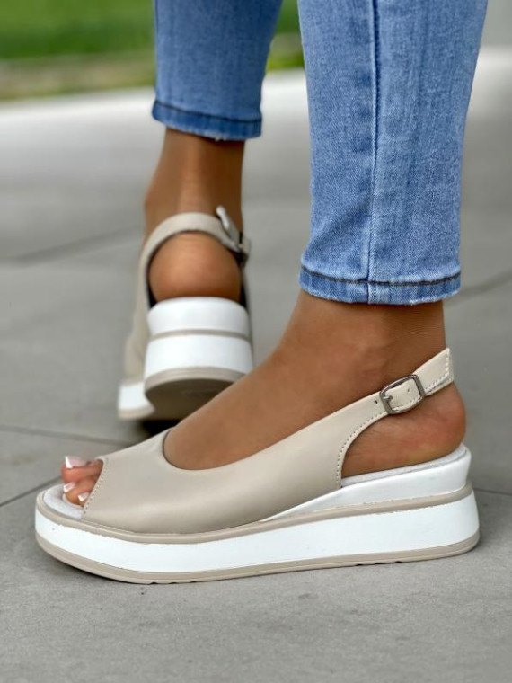 Sandały damskie ze skóry naturalnej