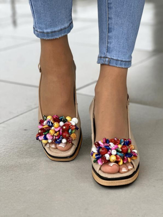 Sandały damskie ze skóry naturalnej