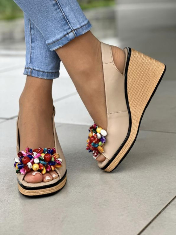 Sandały damskie ze skóry naturalnej