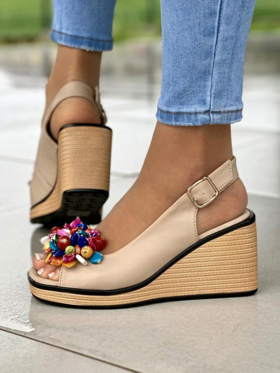 Sandały damskie ze skóry naturalnej