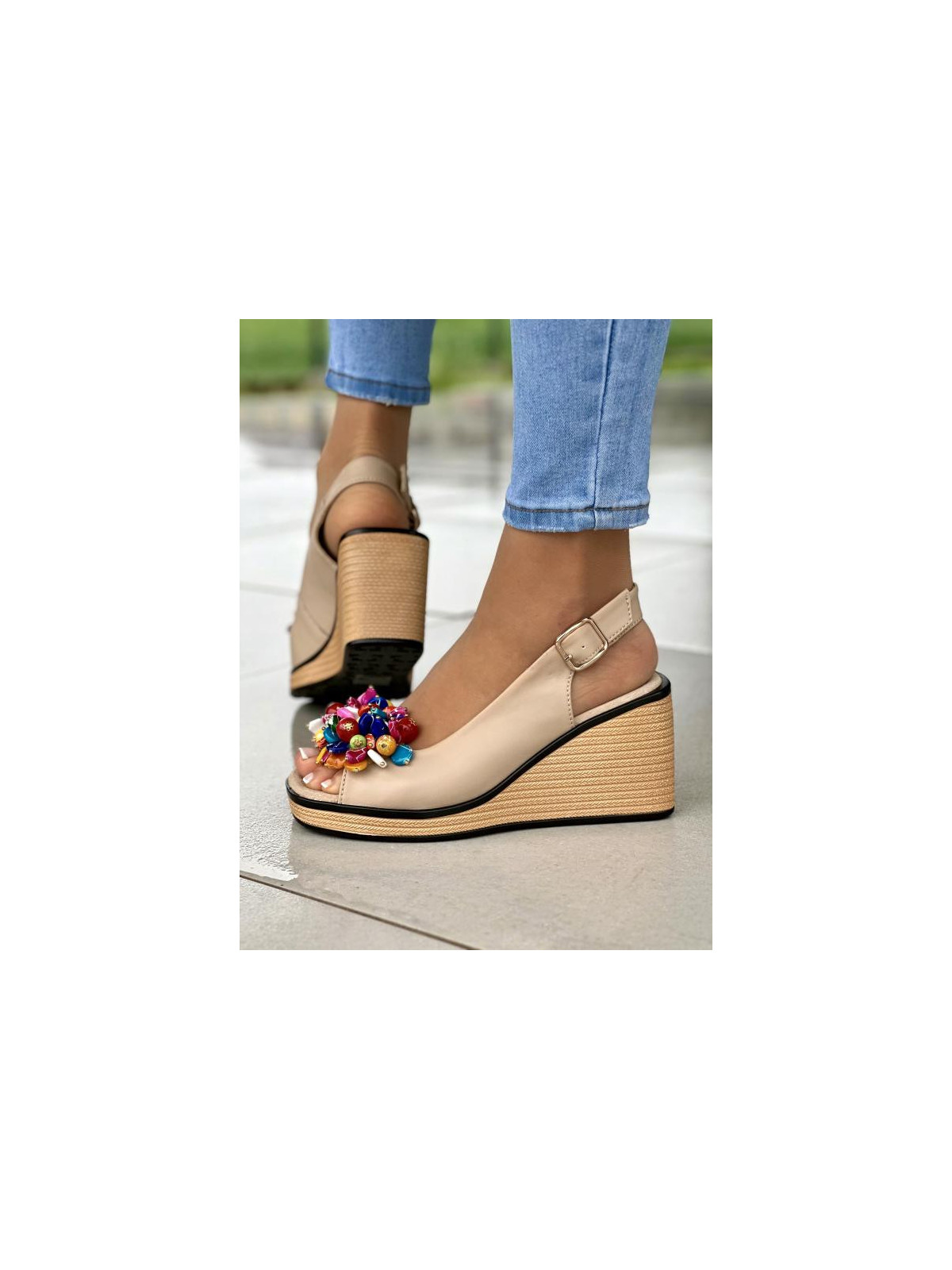 Sandały damskie ze skóry naturalnej