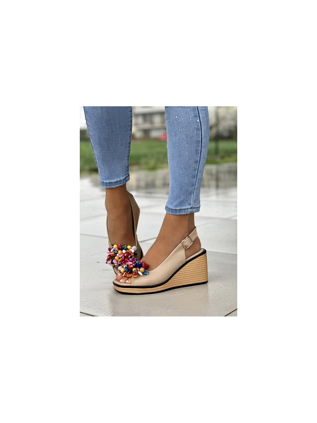 Sandały damskie ze skóry naturalnej