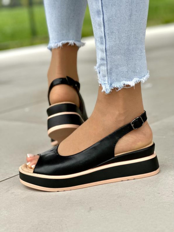 Sandały damskie ze skóry naturalnej