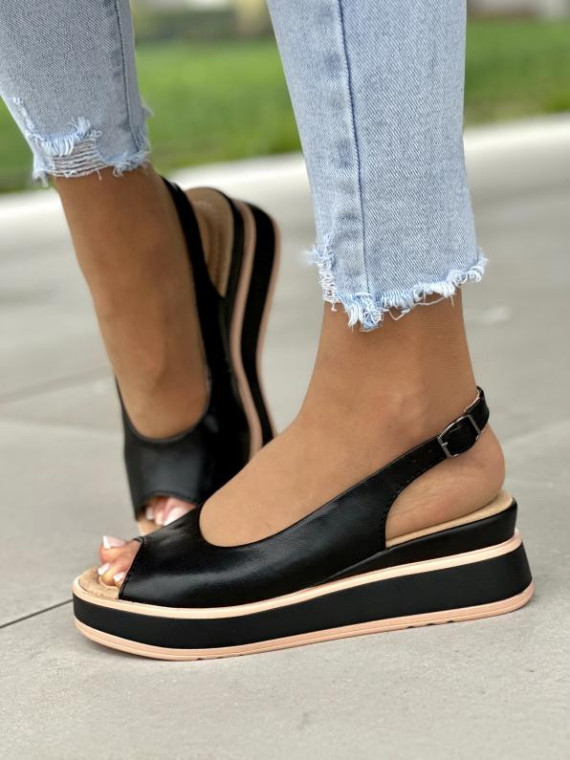 Sandały damskie ze skóry naturalnej