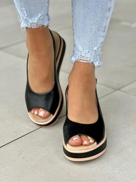 Sandały damskie ze skóry naturalnej