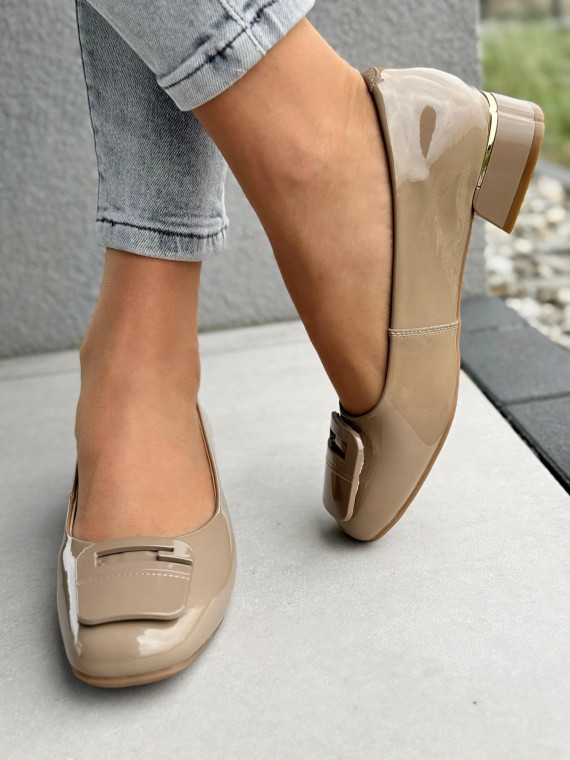 Czółenka damskie ze skóry naturalnej